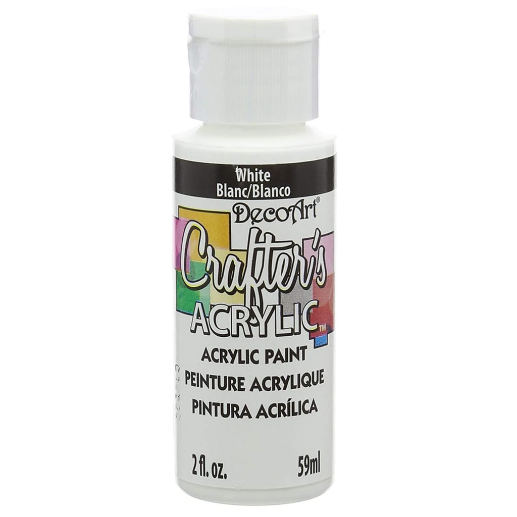 DecoArt Crafter's Acrylic Paint, 2-Ounce, White