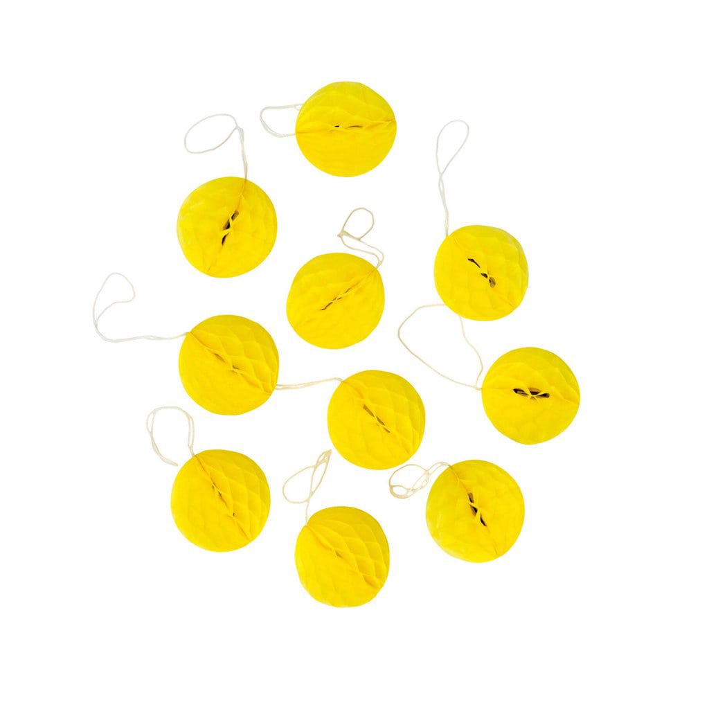 mini yellow honeycomb balls