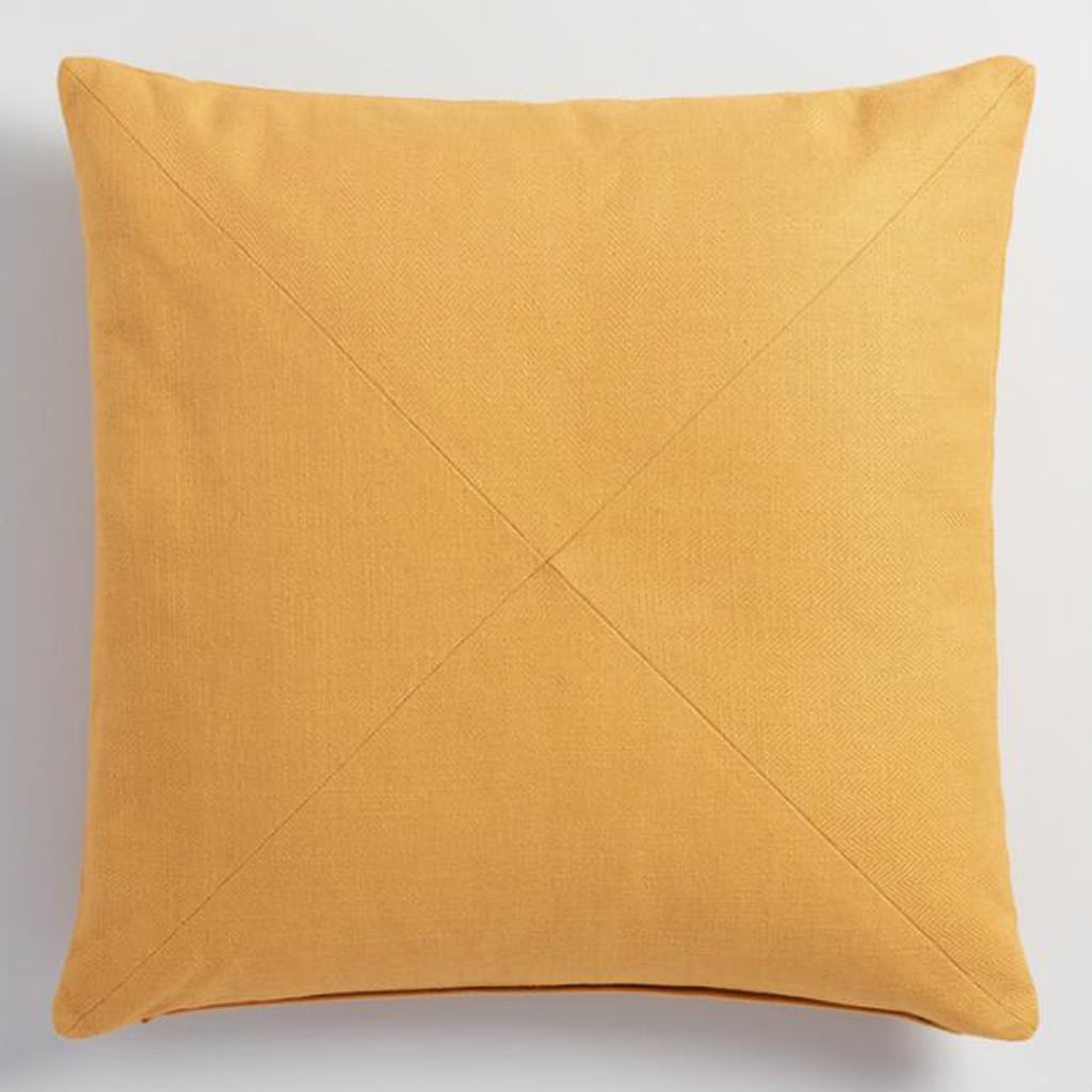 yellow plush pillow