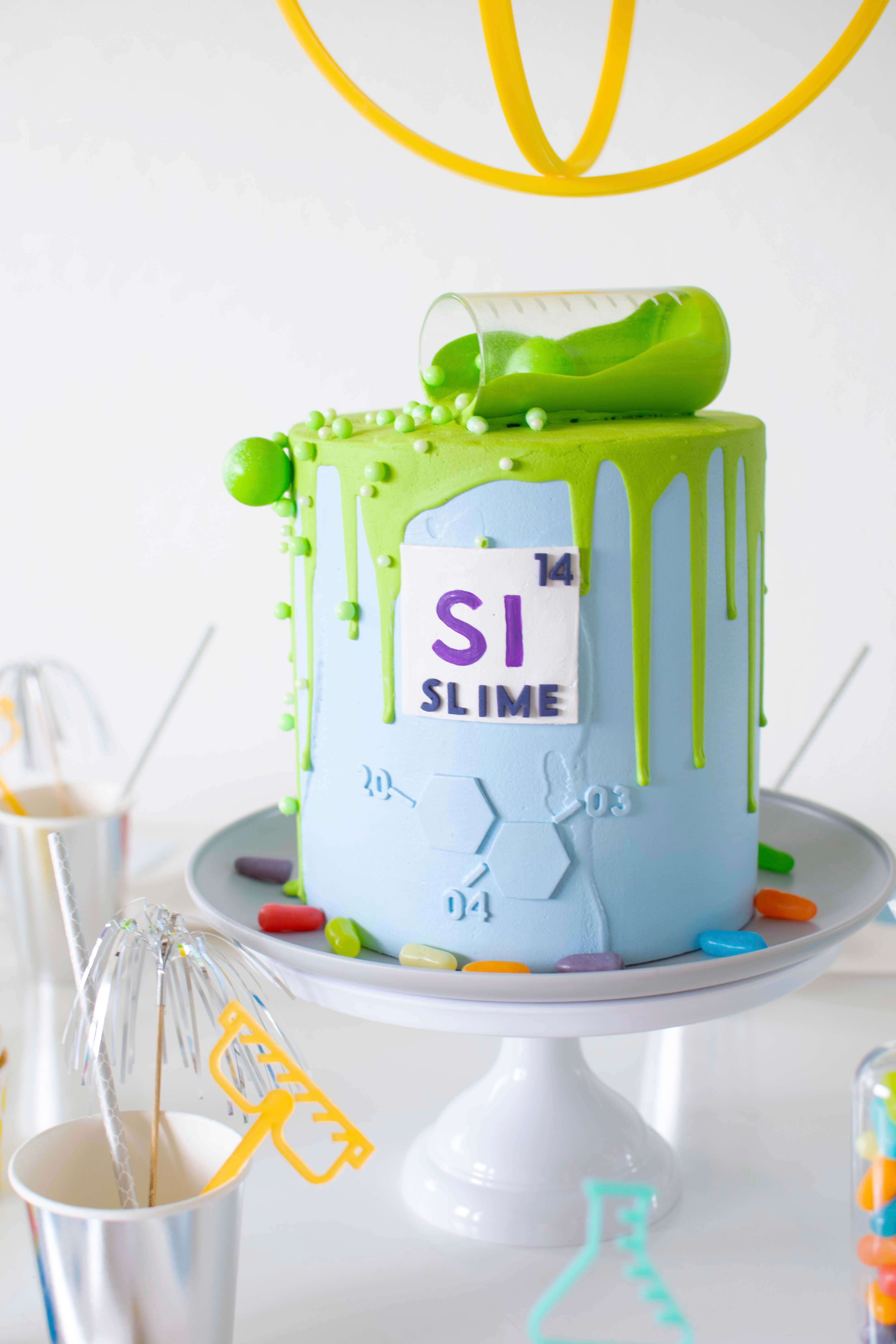 Blue Cake from Mad Scientist Party In Collaboration with Twinkle Twinkle Little Party | Black Twine