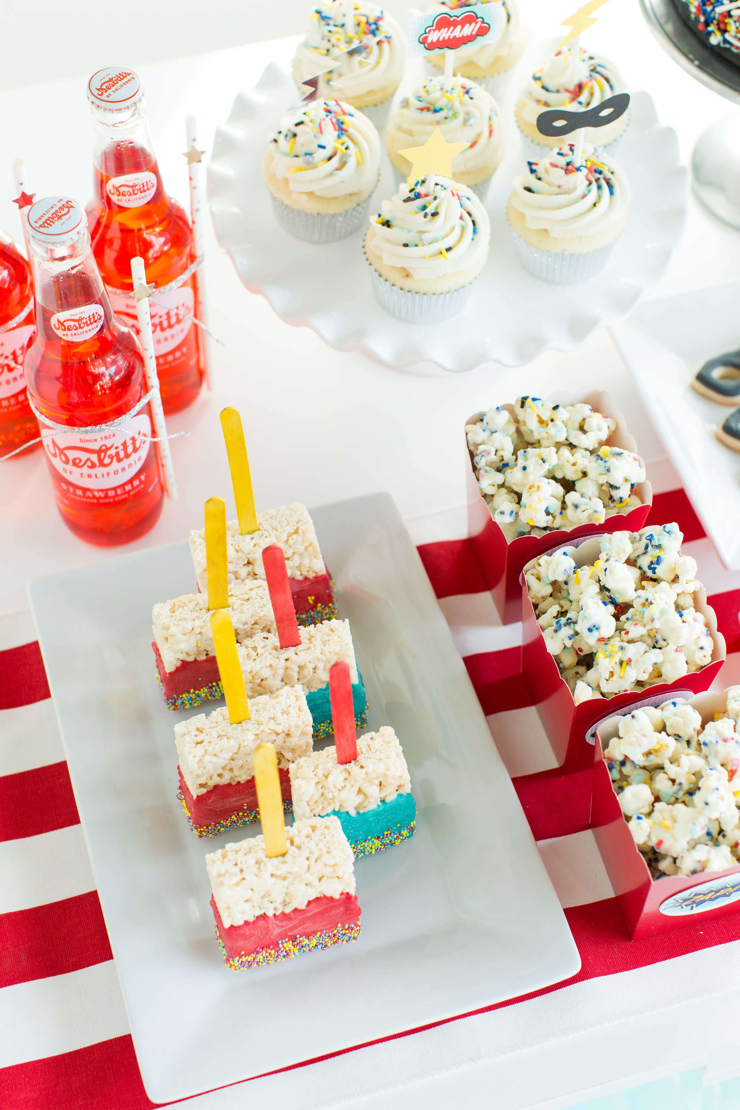 Dessert Table from Superhero Party by Kiss Me Kate Studio | Black Twine